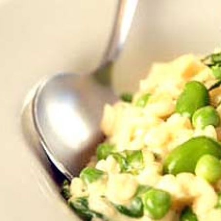 Green Pea Risotto with Fresh Vegetables