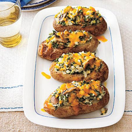 POTATO*****Twice Baked Potatoes Stuffed with Mushrooms and Spinach