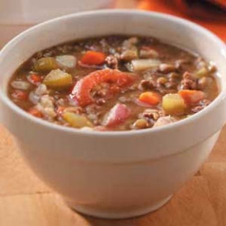 Beef Barley Lentil Soup Recipe