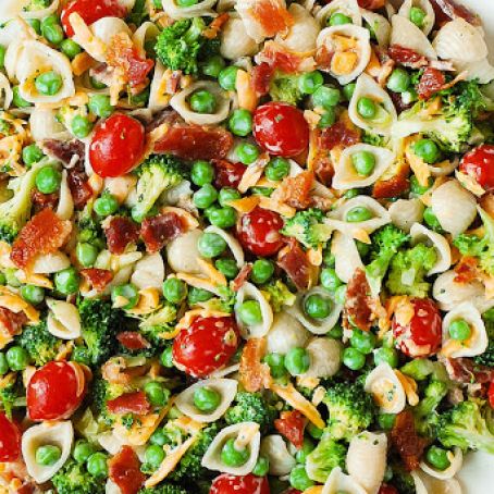 Broccoli Bacon Ranch Pasta Salad