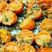 Baked Cherry Tomatoes with Basil and Parmesan