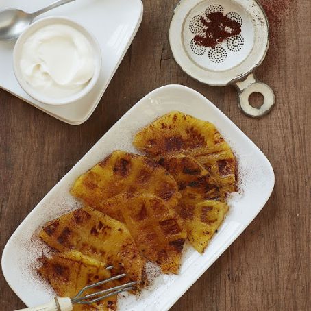 Waffled Pineapple Dusted With Chili Powder