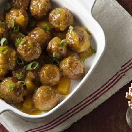 Curry-Mustard Glazed Meatballs