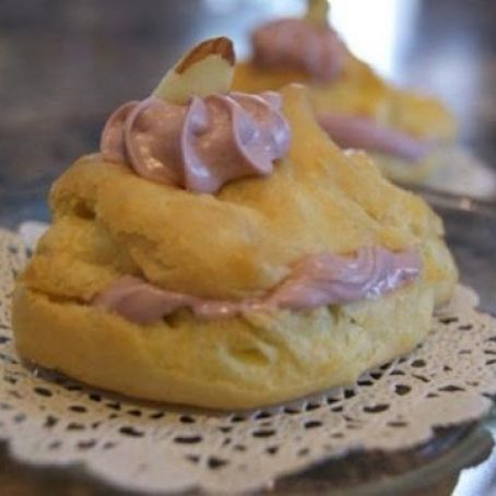 White Chocolate Raspberry & Almond Cream Cheese Puffs