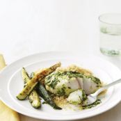 Meals (Fish Fillets with Herbs, Zucchini, & Whole-Wheat Couscous)