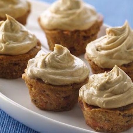 Mini Carrot-Spiced Cupcakes with Molasses Buttercream