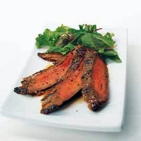 Beef - GRILLED FLANK STEAK WITH GARLIC-SHALLOT-ROSEMARY MARINADE