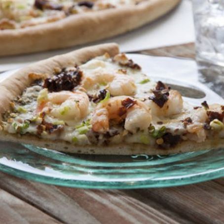 Shrimp Pesto Pizza
