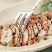 Rosemary-Sage Pork Tenderloin with Pancetta and Fried Capers