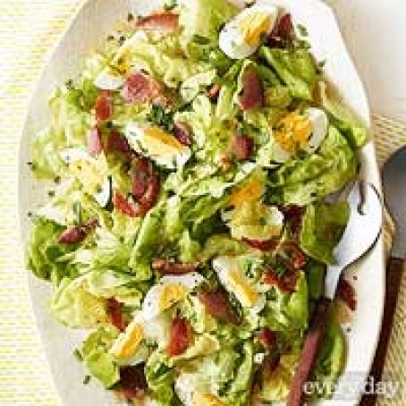 Bibb Lettuce Salad with Eggs, Pancetta and Tarragon