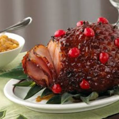 Glazed Ham with Dijon-Pineapple Sauce