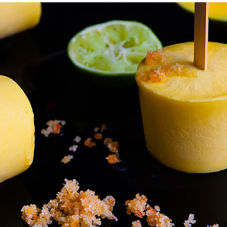 Coconut-Mango Rum Ice Pops with Thai Chile Salt