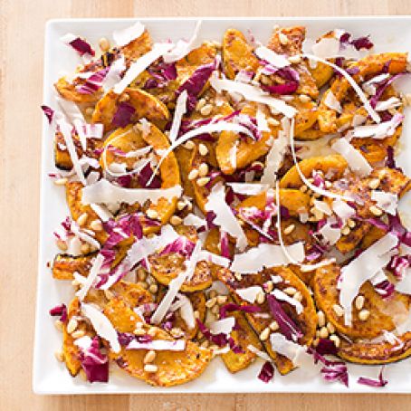 Roasted Butternut Squash with Radicchio and Parmesan