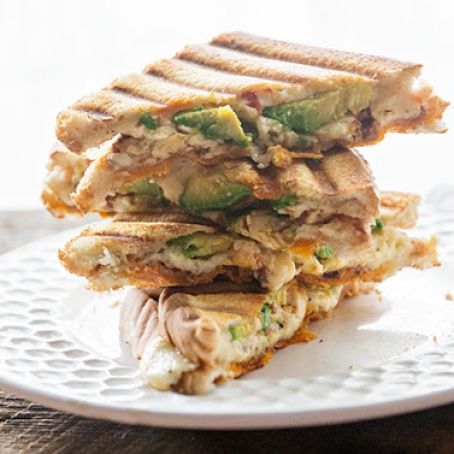 Avocado and Pesto Panini Grilled Cheese