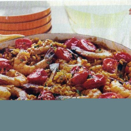 Simple Paella with Tomatoes