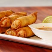 Crispy Prawn Cigars with Coconut Dipping Sauce