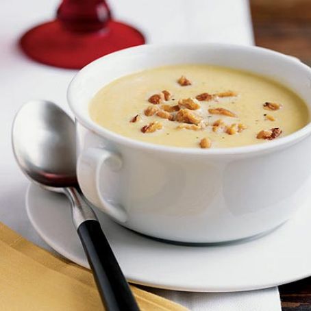 Butternut Squash Soup with GToasted Walnuts