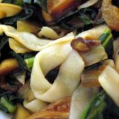 Orange and Mushroom Noodles with Kale