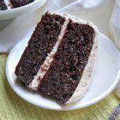 CHOCOLATE CHIP SOUR CREAM CHOCOLATE CAKE