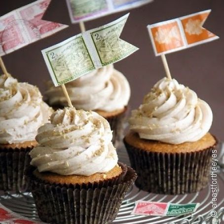 Pumpkin Brown Butter Cupcakes with Cinnamon Frosting