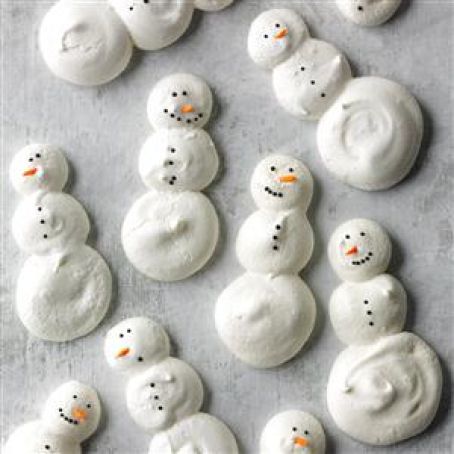 Sparkly Meringue Snowmen Recipe