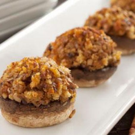Golden Stuffed Mushrooms