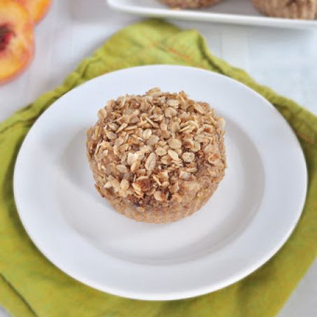 quickbread - Peach Streusel Muffins, gf