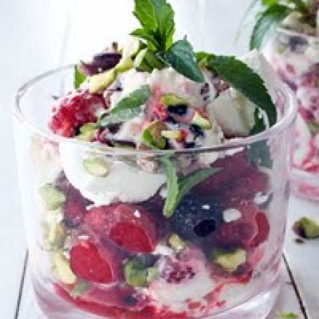 Raspberry and Pistachio Eton Mess (Food and Wine)
