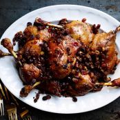 Duck Confit with Spicy Pickled Raisins