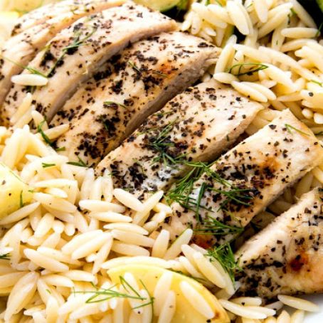Herbed Chicken Orzo Pasta & Zucchini