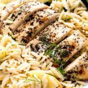 Herbed Chicken Orzo Pasta & Zucchini