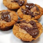 Peanut Butter Cookie Cups with Salted Caramel Filling