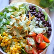 Southwestern Chopped Salad with Cilantro Lime Dressing