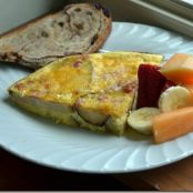 Potato Crusted Ham and Swiss Quiche