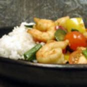 Shrimp Stir-fry Thai with Tomatoes and Basil