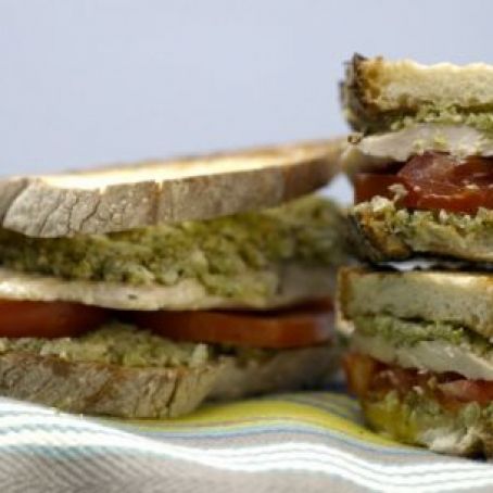 Grilled Chicken and Broccoli Pesto Panini