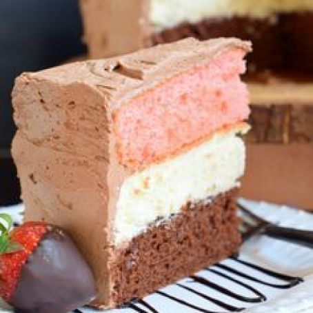 Neapolitan Cheesecake Cake