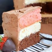 Neapolitan Cheesecake Cake