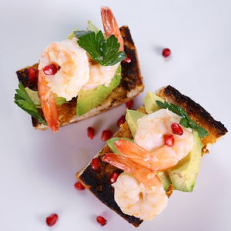 Daphne Oz's Spicy Garlic Butter Shrimp with Tomato Toast