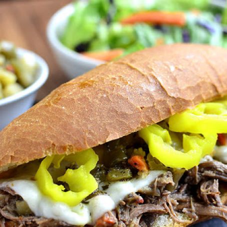 Crock Pot Italian Beef Sandwiches - Iowa Girl Eats
