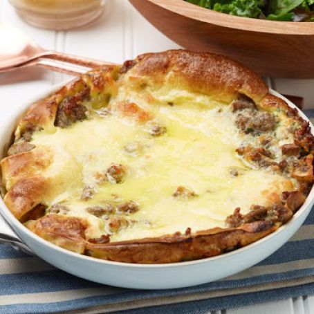 Sausage-and-Mushroom Dutch Baby
