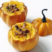 Squash Soup in Pumpkin Bowls