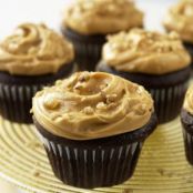 Butterscotch-frosted cupcakes
