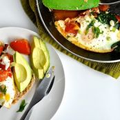 Tomato, Spinach and Feta Baked Eggs Recipe