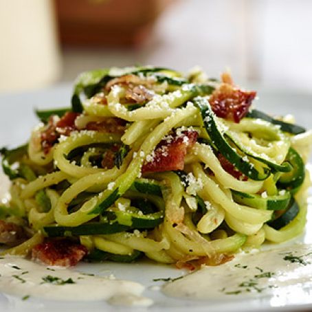 Zucchini Noodle Carbonara