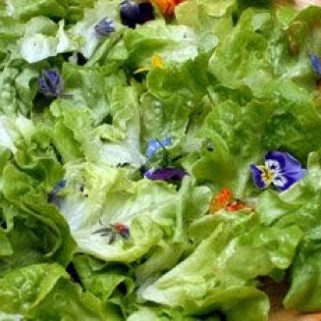 Salad with Edible Blossoms
