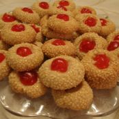 Sesame Cherry Cookies