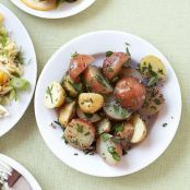 Steamed Potatoes with Olive Oil, Parsley and Chives