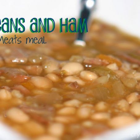 Crockpot Navy Beans and Ham