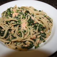 Angel Hair Pasta with Salmon and Spinach